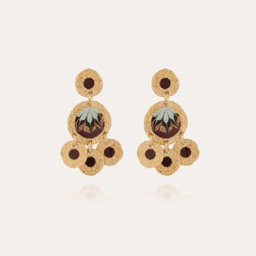 Illusion earrings gold
