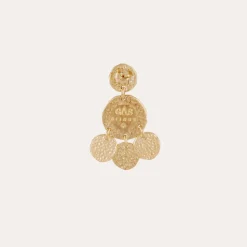 Illusion earrings gold