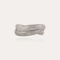 Infinity three rows bracelet silver