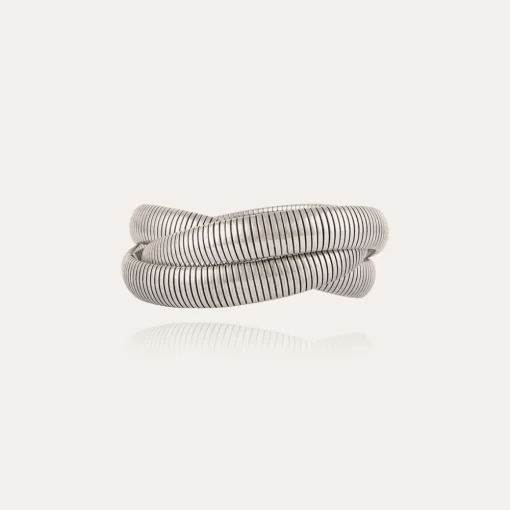 Infinity three rows bracelet silver