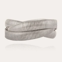 Infinity three rows bracelet silver