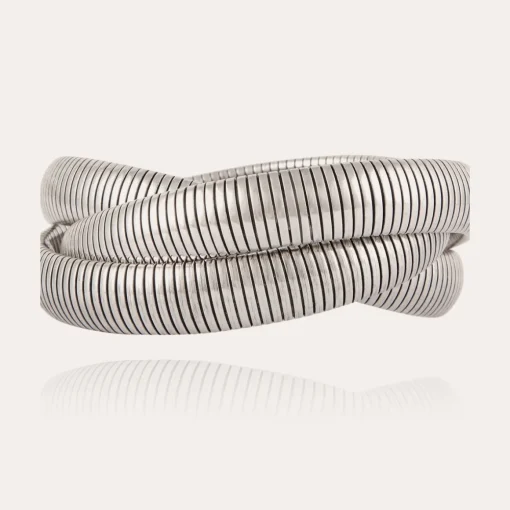 Infinity three rows bracelet silver