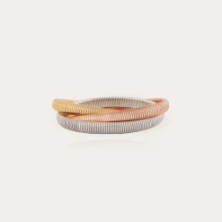 Infinity three rows bracelet small size bicolor