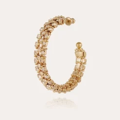 Izilda strass hoop earrings gold