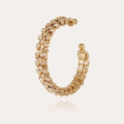 Izilda strass hoop earrings gold
