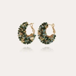 Izzia earrings small size gold - Gemstones