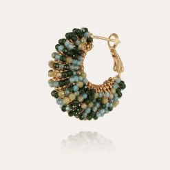 Izzia earrings small size gold - Gemstones
