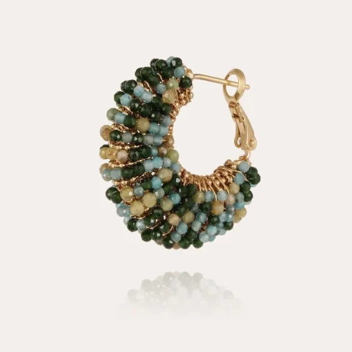 Izzia earrings small size gold - Gemstones