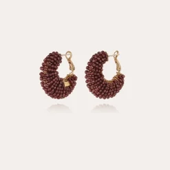Izzia earrings small size gold - Amethyst