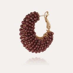 Izzia earrings small size gold - Amethyst
