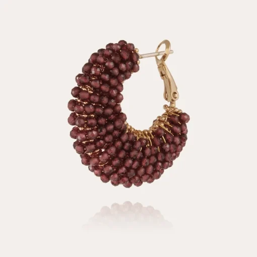 Izzia earrings small size gold - Amethyst
