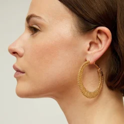 Izzia very large size earrings gold