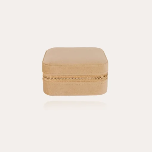 Jewerly box velvet small size - Beige