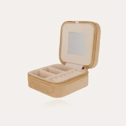Jewerly box velvet small size - Beige