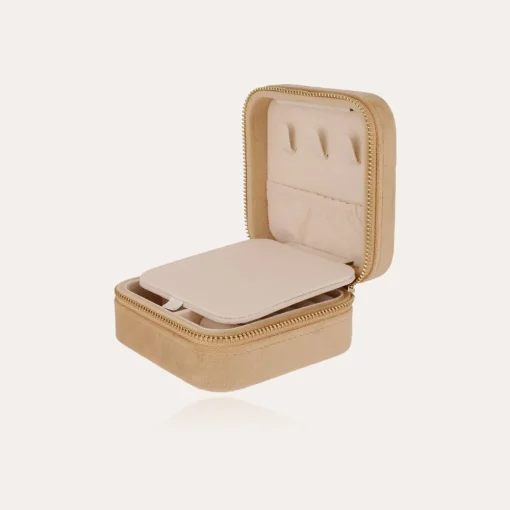 Jewerly box velvet small size - Beige