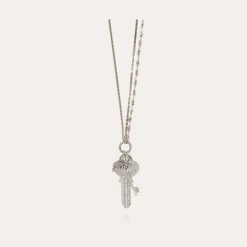 Lancelot long necklace silver
