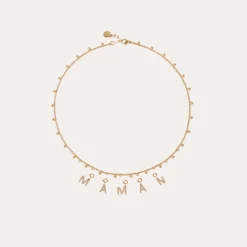 Letter M pendant charms strass gold
