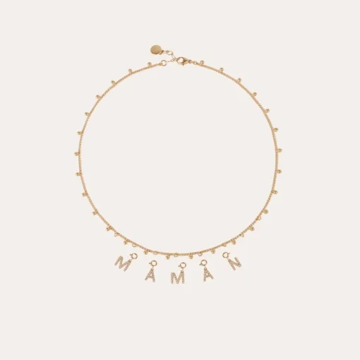 Letter M pendant charms strass gold