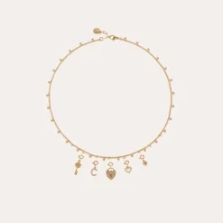 Letter W pendant charms strass gold