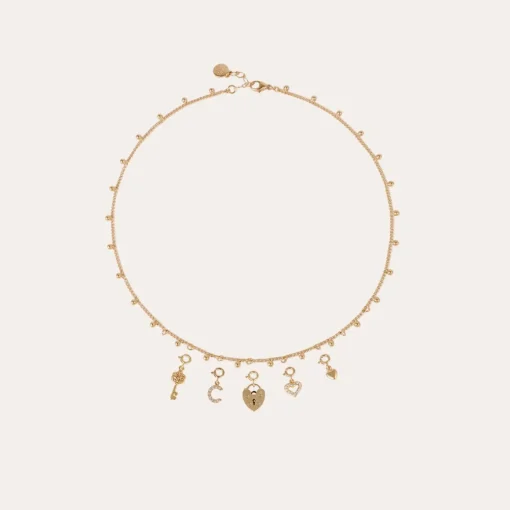 Letter W pendant charms strass gold