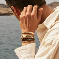 Liane bangle bracelet large size gold