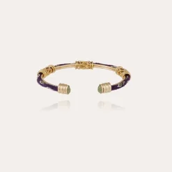 Lima cabochons bangle bracelet gold