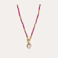 Lima Scaramouche necklace gold - White Mother-of-pearl