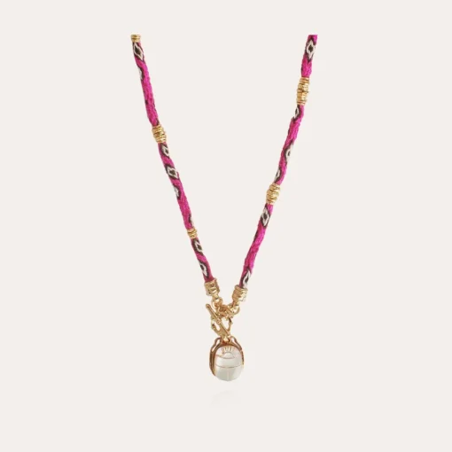 Lima Scaramouche necklace gold - White Mother-of-pearl