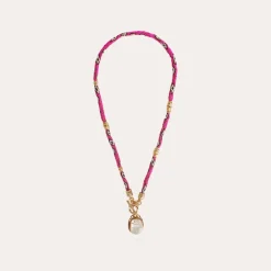 Lima Scaramouche necklace gold - White Mother-of-pearl