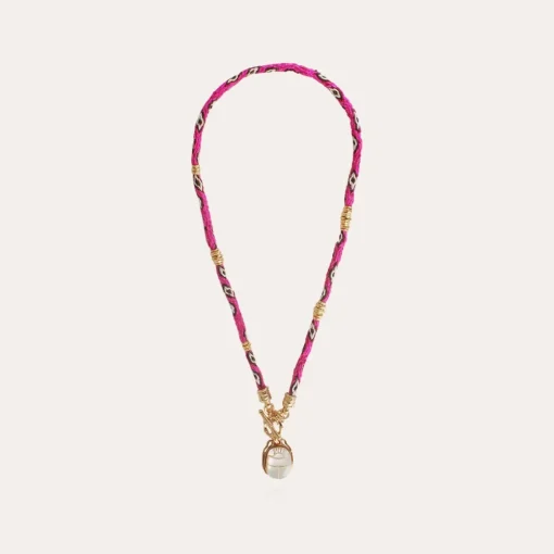 Lima Scaramouche necklace gold - White Mother-of-pearl