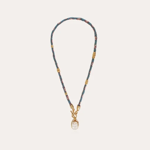 Lima Scaramouche necklace gold - White Mother-of-pearl