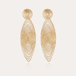 Longwave earrings large size gold