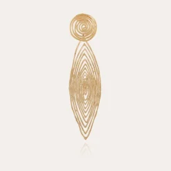 Longwave earrings large size gold