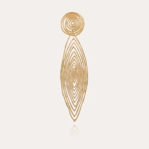 Longwave earrings large size gold