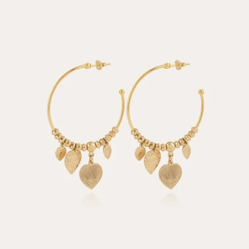 Love hoop earrings mini gold