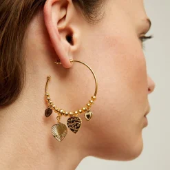 Love hoop earrings mini gold
