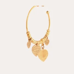 Love hoop earrings mini gold