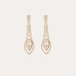 Lucia strass earrings gold