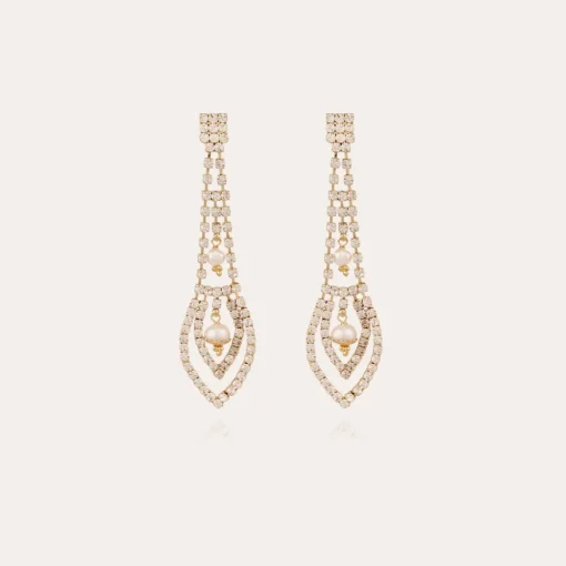 Lucia strass earrings gold