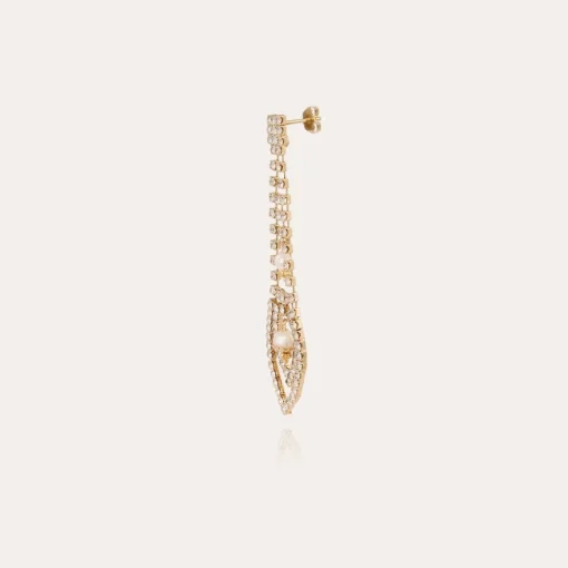 Lucia strass earrings gold