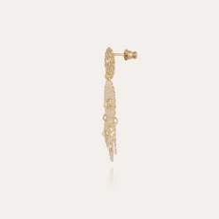 Lucky Sequin cabochons earrings small size gold