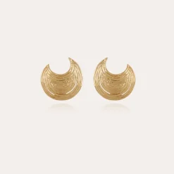 Luna Wave studs earrings gold
