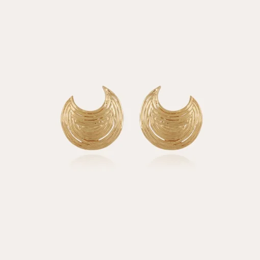 Luna Wave studs earrings gold