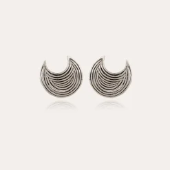 Luna Wave studs earrings silver