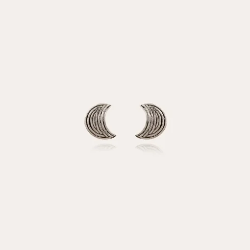Luna Wave studs earrings small size silver