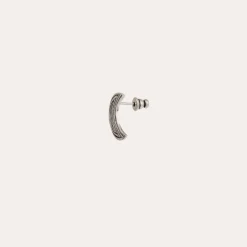 Luna Wave studs earrings small size silver