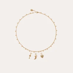 Lune pendant charms gold
