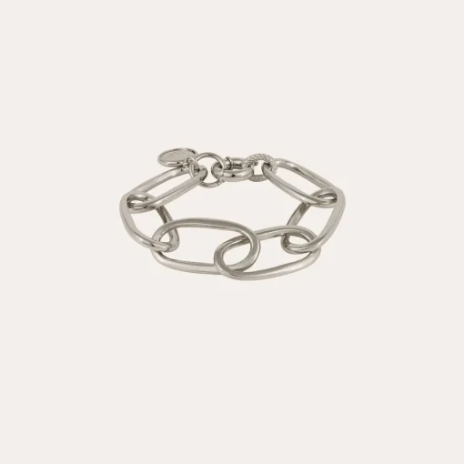 Maille Oval bracelet large size silver