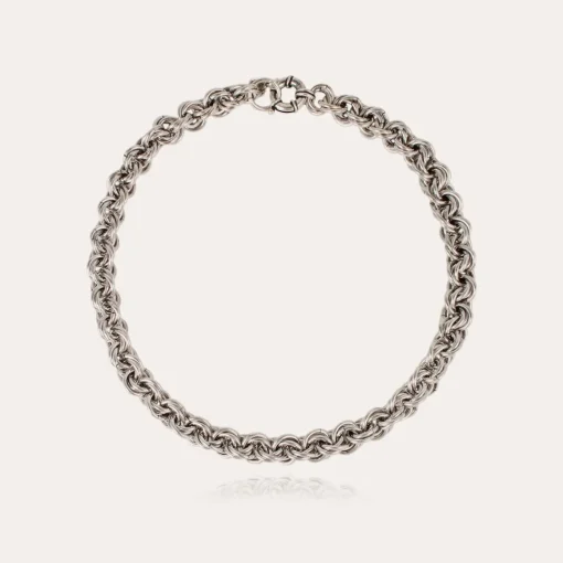 Maille rond entrecroisé necklace silver