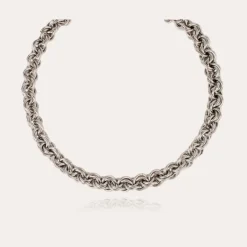 Maille rond entrecroisé necklace silver